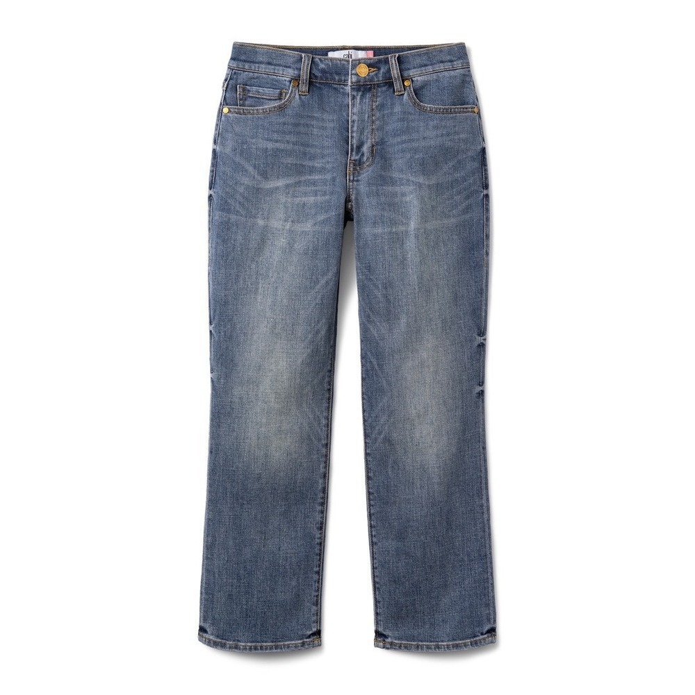 Cabi Soho Womens Cropped Straight Leg Jeans Medium Wash Blue Denim‎ Sz 6 4905 - Picture 1 of 11